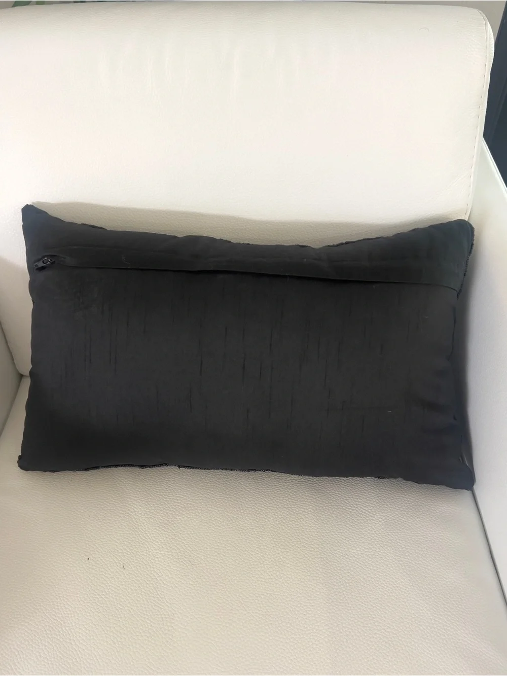 Skull Hand Beaded Black White Halloween Pillow